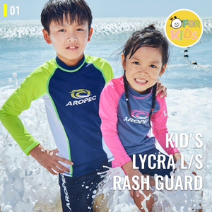 Aropec UPF 50+ Kids Spandex <b>Long</b> <b>Sleeve</b> Rash Guard Sun Protection Children <b>Swim</b> Shirt Flatlock Stitched Water Sports <b>Top</b> OEM/ODM - Product Image 2