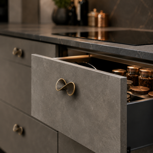 Luxury Solid Brass Hourglass Cabinet Knob Modern Decorative <b>Drawer</b> <b>Pull</b> Premium Furniture Hardware for Wardrobes and Cabinets - Product Image 3