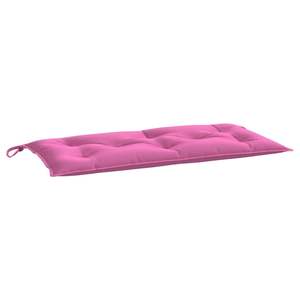 Ensemble de 2 coussins de banc de jardin en polyester rose, 39,4 x 19,7 pouces - Product Image 4