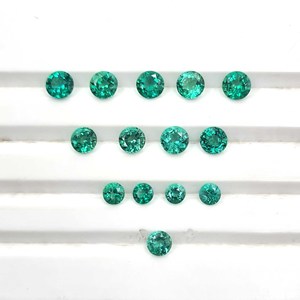 Natural Zambia Emerald Round faceted Loose Gemstone Lot 3-7 MM IGI Certified for Handmade Jewelry Making - Product Image 3