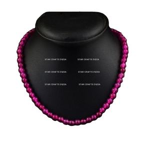 Collier de perles de résine de couleur chaude au prix d'usine en gros de STAR CRAFTS INDIA Meilleur sur le marché en ligne Pink Hot Shade - Product Image 1