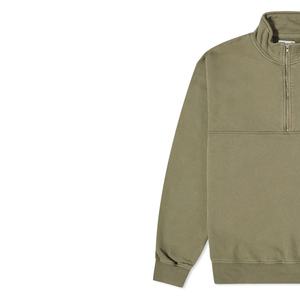 100% coton hommes quart Zip hiver conception personnalisée coloré numérique uni teint solide doublé sweats à capuche sweats de haute qualité - Product Image 3