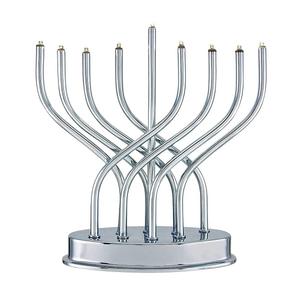 Bougeoir Menorah de haute qualité en métal et aluminium Base Curve Design Bougeoir Menorah de luxe à 9 piliers - Product Image 3