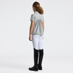High Quality 4way Stretch Kids Horse Riding Equestrian Shirt Top <b>Base</b> <b>Layer</b> Competition Shirt Polo in Soft Feel Technical Fabric - Product Image 2