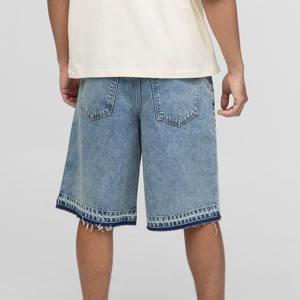 Shorts de Mezclilla Casuales para Hombre de Primera Calidad, Estilo Urbano, Corte Holgado y Transpirable - Product Image 3