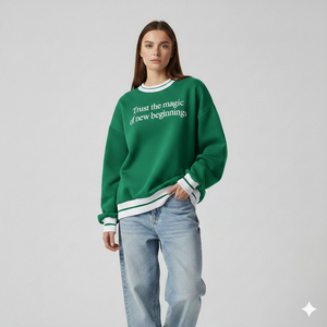 เสื้อสเวตเชิ้ตคอเต่าทรงโอเวอร์ไซส์สำหรับผู้หญิง ผ้าฝ้ายหนานุ่ม 100% สวมใส่สบาย สไตล์ลำลอง - Product Image 5