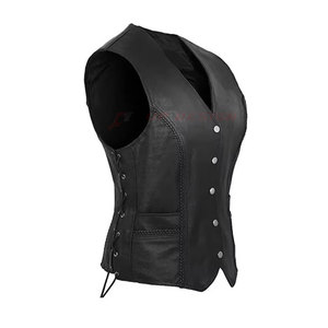 Chaleco de Cuero Genuino para Mujer, Transpirable, Estilo Vintage, Chaqueta sin Mangas de Alta Calidad, Hecho en Pakistán, Prenda Exterior Premium - Product Image 3