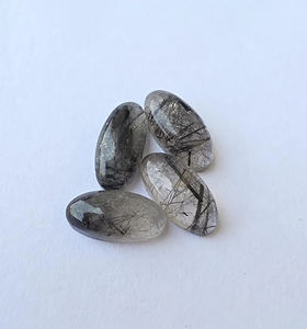 พลอยแท้แบล็ครูไทล์ทรงรูปไข่ขนาดใหญ่ หลังแบน ขัดเงา ปรับขนาดได้ มีทุกขนาด - Product Image 6