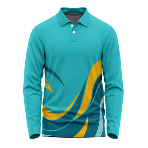 Polo de sport à manches longues personnalisé OEM en gros, en jersey de polyester respirant pour les sports de plein air, disponible à la vente - Product Image 3
