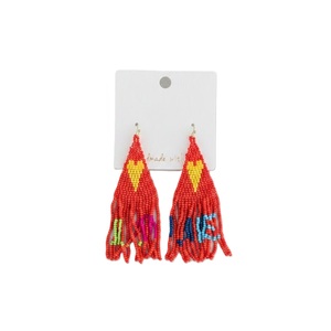 Pendientes Colgantes de Cuentas de Semillas Bohemias, Diseño Hecho a Mano, Pendientes Colgantes de Cuentas de Semillas de Lujo, Accesorio de Moda - Product Image 1