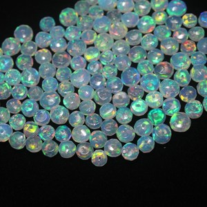 Ópalo Etíope Facetado en Forma de Rondelle, Ópalo Natural de 3-5 mm, Multicolor, Suelto, para la Fabricación de Joyas, Venta al por Mayor, HASNAIN GEMS, Grado AAA de Terceros - Product Image 4