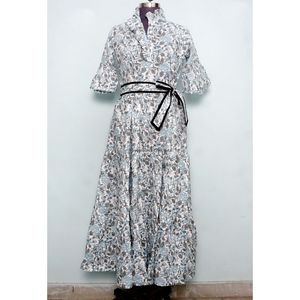 Vestido Maxi Vintage Hecho a Mano, Estilo Línea A, Ligero y Fluido, Estilo Veraniego para Vacaciones, Paseos por la Playa, Fiestas Informales, Escapadas, Elegante para Mujer - Product Image 4