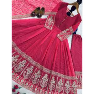 Conjunto de vestido de fiesta para mujer de diseñador elegante Pent y Dupatta incluidos - Product Image 1