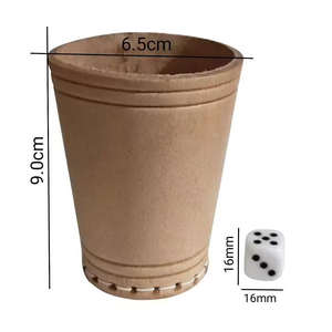 Gobelets à dés en cuir personnalisés avec logo unique pour jeux de table, fabriqués par un fabricant OEM, élégants et personnalisables - Product Image 2