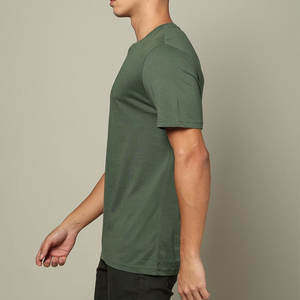 เสื้อยืดแขนสั้นสไตล์เรียบง่ายสำหรับฤดูร้อน ผ้าฝ้าย 100% ทรงหลวม ระบายอากาศได้ดี ผ้าถักด้านหน้า ป้องกันรอยยับ เหมาะสำหรับออกกำลังกาย ผู้ชาย - Product Image 3