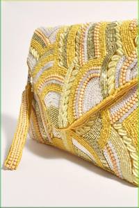 Custom Embroidered Beaded Coin Purse Handmade Designer Ladies Mini <b>Wallet</b> Pouch Alibaba Best Seller - Product Image 5