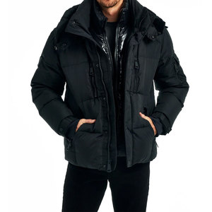 <b>Men's</b> Hooded Padded Summer <b>Jacket</b> Sleeveless Zipper Closure Solid Color Regular Fit Outerwear Printed - Product Image 4