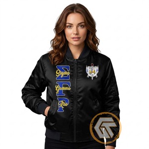 Tresors grecs : Blouson universitaire personnalisé Sigma Gamma Rho, matelassé et brodé, de haute qualité, respirant et imperméable, pour sororité - Product Image 1