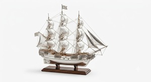 Figura decorativa de barco de vela de metal de lujo, escultura de barco de metal para exhibir en la sala de estar al mejor precio - Product Image 3