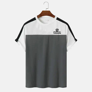 เสื้อยืดผู้ชายคุณภาพพรีเมียมสำหรับใส่ทุกวัน เนื้อผ้าคอตตอนผสม ระบายอากาศได้ดี แฟชั่นสไตล์ไลฟ์สไตล์ - Product Image 1