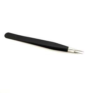 แหนบปลายแหลมตรงสีดำด้าน สำหรับต่อขนตา ปลายแหลมละเอียดพิเศษ - Product Image 1