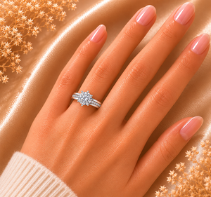 Brilliant Round Cut Lab Grown Diamond <b>Ring</b> <b>925</b> <b>Silver</b> 9kt, 14kt, 18kt Gold Diamond <b>Rings</b> for Women's Engagement <b>Ring</b> - Product Image 2