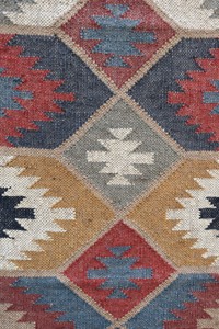 Tapis en jute tissé à la main, tapis kilim réversible, tapis en fibres naturelles durables, style bohème pour la maison et l'hôtellerie - Product Image 4