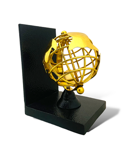 Globe en laiton de qualité supérieure sur support en bois pour une décoration de luxe - Product Image 3