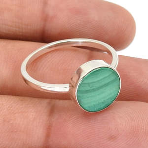 Latest Classic Design Unisex <b>Ring</b> With Beautiful Round Cut Malachite Gemstone Handmade 925 Sterling Silver Custom <b>Boho</b> <b>Rings</b> - Product Image 4