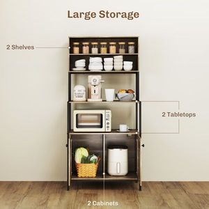 <b>Kitchen</b> <b>Storage</b> Microwave Stand - Product Image 5