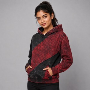 Sweat-shirts doux pour femmes en coton 100% avec effet délavé, personnalisables sur le devant, confortables, durables, écologiques, respirants et à séchage rapide - Product Image 3
