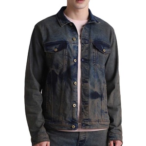 Chaqueta vaquera para hombre con embalaje personalizado de fabricante pakistaní, chaqueta vaquera desteñida al sol con lavado ácido de calidad premium a precio barato para hombre - Product Image 1