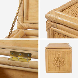 Caja de Almacenamiento de Ratán Hecha a Mano con Diseño Floral, Organizador Natural para Habitación Infantil y Decoración de Cuarto de Bebé - Product Image 4