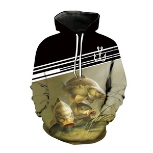 Sweat-shirt à capuche de pêche pour homme, imprimé intégral motif carpe, sublimation, respirant, pour activités de plein air - Product Image 4