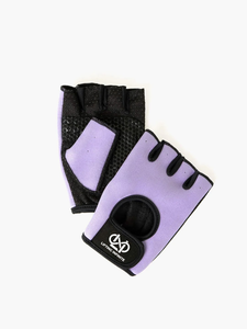 Gants de fitness demi-doigts personnalisables avec logo, en néoprène violet respirant et antidérapant, pour la musculation et la remise en forme, avec sangles de poignet - Product Image 1