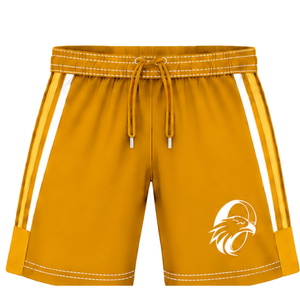 Ensemble de maillot et short de rugby personnalisés, jaune doré et blanc, manches courtes, col en V, uniforme d'équipe respirant, vêtements de sport personnalisés pour l'entraînement - Product Image 6
