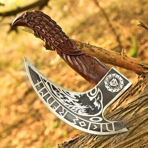 Couteau à pizza professionnel LEGACY BLADES en acier au carbone avec manche en bois, gravure personnalisée, vente en gros - Product Image 3
