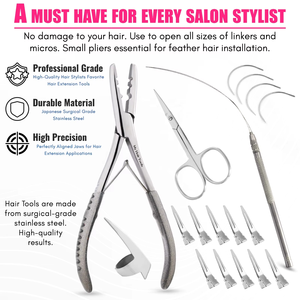 Nouveaux kits intelligents d'extensions capillaires en acier inoxydable, kit de coloration régulière, meilleure offre de prix, logo personnalisé accepté, outils durables - Product Image 2