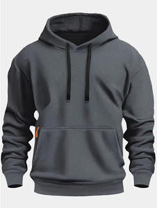 Sudadera con Capucha Unisex de Alta Calidad, 100% Algodón, Color Sólido, Talla Grande, Transpirable, Estilo Urbano, Nueva Colección Otoño/Invierno - Product Image 4