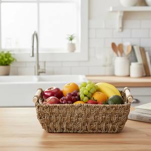 Panier de rangement décoratif en jonc de mer tressé à la main, fabrication artisanale, vente en gros, écologique, fabriqué au Vietnam - Product Image 4