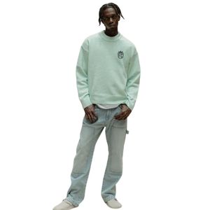 Suéter de Punto Verde Menta, Suéter de Punto Suave y Cómodo, Suéter Informal Cómodo, Perfecto para el Uso Diario, Suéter Verde Menta - Product Image 6