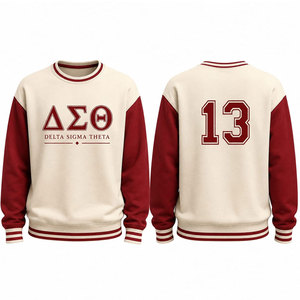 Delta Sigma Theta Crewneck <b>Sweatshirt</b> <b>Red</b> White 13 Back Print Unisex Casual Autumn Wear <b>Sweatshirt</b> - Product Image 1