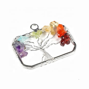 Pendentif arbre de vie 7 chakras en cristal, vente en gros, livraison gratuite - Product Image 2
