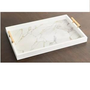 Snacks Server Marble Tray <b>For</b> Home Daily <b>Kitchen</b> Catering Used <b>Item</b> Home Hotel Restaurant Use Pizza Serving Resin Tray - Product Image 5