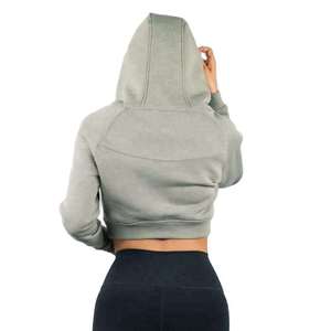 Hoodies courts confortables pour femmes, en coton doux, style streetwear décontracté, collection de mode abordable en gros - Product Image 2