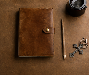 Vintage PU Leather Journal Notebook with Snap Closure Travel Diary Writing Journal Gift or School Business Gift Notebook - Product Image 4