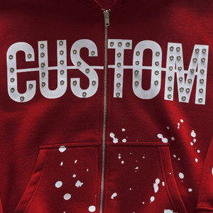 Glory Custom Oversized Screen Printed Zip Up Hoodie Cotton Fleece French Terry Boxy Fit Design For Unisex Comfort Wear - Product Image 4