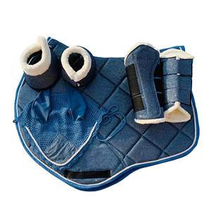 Ensemble de tapis de selle d'équitation de dressage haut de gamme, tapis de selle équestre assorti en tissu de coton confortable pour l'équitation - Product Image 2