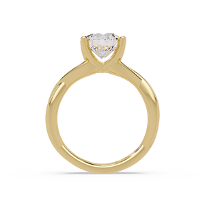 Anillo clásico redondo brillante con diamante solitario cultivado en laboratorio, banda retorcida para mujer, joyería fina, anillos de compromiso, anillos de boda - Product Image 4