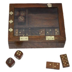 Wooden Box Inlay Polished Sheesham Wood Top Item Home Decorative Item High Quality Unique Design Wooden Games Square Shape <b>Dice</b> - Product Image 3